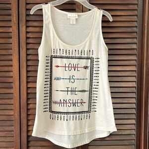 Belle Du Jour Graphic Print Sleeveless Tee Size S
